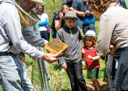 Beekeeper Demonstration at Bloomington Community Orchard